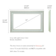 Elecsung 22 inches Smart webOS Mirror TV with Antique White Decor Frame Kitchen Bathroom Smart Gallery Built-in WiFi Bluetooth