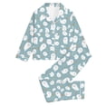 thumbnail image 4 of CONZONE Halloween Girls Pajamas Set Toddler Girls Printed Long Sleeve Button Down Tops and Pants Hallowmas Sleepwear Soft 2 Piece Pjs Set for Girls Size 3-4 Years, 4 of 4