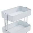 thumbnail image 5 of Linon Solid Metal 3-Tier Rolling Storage Cart, White Finish, 5 of 6