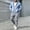 Light Blue, variant on Mens 2 Piece Suits Full Zipper Drawstring Hooded Sweatshirts Elastic Waist Joggers Solid Color Fashion Comfy Outfits Light Blue XXXL