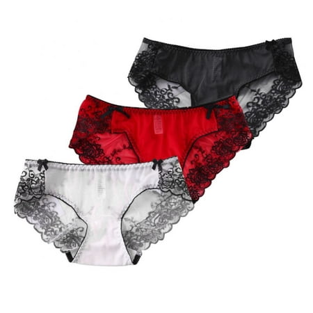 

Linen Purity Womens Lace Trim Panties Underwear Floral Lace Sexy Bikini Panty for Ladies Seamless Hipster Breathable Soft Stretch Panty Underpants(3-Packs)