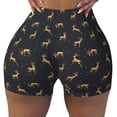 thumbnail image 2 of Lsque Christmas Deers Pattern High Waisted Biker Shorts for Women-Tummy Control Fitness Athletic Workout Running Yoga Gym Shorts,Moisture-Wicking-X-Large, 2 of 9