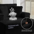 thumbnail image 3 of ZAFLY Oversized Accent Chair with Storage Ottoman, Single Sleeper Sofa Armchair, Lounge Sofa Bed for Living Room, Black, 3 of 6