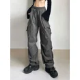 thumbnail image 4 of Pantalones de chándal holgados de pierna ancha estilo hip hop Y2k, pantalones cargo de paracaídas de gran tamaño estilo Harajuku, ropa de calle para mujer, monos vintage, 4 of 4