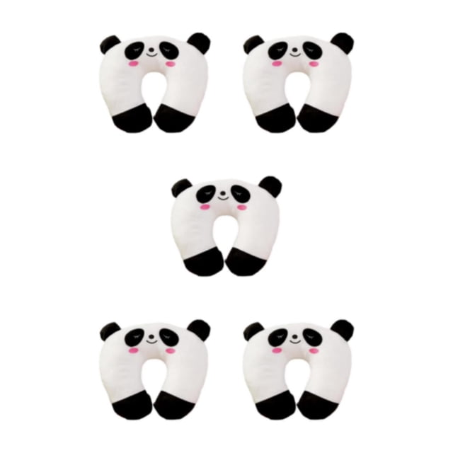 relayinert Portable U-Shaped Pillows Compact Comfort For Adventures Thoughtful Gift panda 26*30cm 5Set
