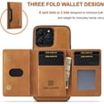 thumbnail image 4 of Phone Case Leather Wallet s Compatible with iPhone 14 Pro Max Case with Card Holder Men 6.7'' 2 in 1 Detachable Back Cover, 4 of 18