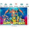 thumbnail image 2 of Pokemon Happy Birthday Anime Cartoon Theme Backdrops Banner Birthday Party Decor Supplies,5.9x3.6ft, 2 of 4