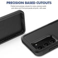 thumbnail image 2 of for Samsung Galaxy S23 Heavy Duty Case,Stylish 2 in 1 Military Grade Armor PC+TPU Silicone Hybrid Rugged Shockproof Glossy Grip Edge Protective Anti-Scratch Back Phone Cover,Black, 2 of 5