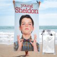 thumbnail image 1 of Toalla de playa de Young Sheldon, suave, de secado rápido, resistente a la arena, para piscina, yoga, gimnasio, camping, toallas de baño ligeras, regalo para niños, niñas, niños y adultos, 27,5 x 55, 1 of 8