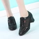 thumbnail image 4 of Zapatos de baile de cuero genuino para niñas y mujeres, zapatos de baile latino, Danc, salón de baile, Tango moderno, Jazz, sandalias de Salsa de malla de encaje, 4 of 4