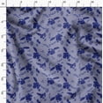 thumbnail image 3 of Soimoi Pure Silk Blue Fabric By the Yard - 42 Inch Wide - Florals, Leaves Print Fabric - Elegant & Beautiful Patterns for Fashion and Home Decor Printed Fabric, 3 of 6