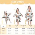 thumbnail image 4 of FORMRS Wearable Blanket Hoodie with Sleeves for Kids Cozy Flannel Sweatshirt, Orange Cartoon Houses, 4 of 7
