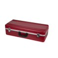 thumbnail image 3 of Crossrock ABS Alto Saxophone Case – Rectangular Red Finish, Long-Pile Black Plush Interior, Security Lock & Detachable Strap-Red, 3 of 8