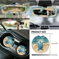 thumbnail image 5 of Renewold Sea Turtle Beach Starfish Car Seat Covers Front Rear Full Set Steering Wheel Seat Belt Pads Coasters Waste Bin Armrest Pad Cup Holders Rearview Mirror Handbrake Cover Set, 14 Pack, 5 of 7