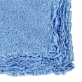 thumbnail image 3 of Better Trends 4 Piece Bathroom Rug Set 100% Cotton, Extra Soft, Water Absorbent & Non Slip Bath Mat, Ruffle Border, (Blue) Shaggy Border Collection, 3 of 5