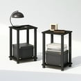 thumbnail image 6 of Furinno Simplistic Compact Bedside Table, Nightstand, Espresso/Black, Set of 2, 6 of 7