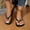 Black, variant on Women's Rhinestone Bow Flip Flops, Open Toe with Loop Accent, Glam Comfort Footwear for Summer Black 40