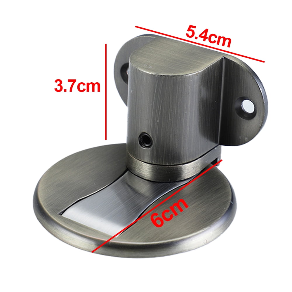 Magnetic Door Stopper – Heavy Duty No-Drill Adhesive Mount, Adjustable Height 5-30 Mm, Silver Finish For Bottom Of Door