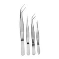 thumbnail image 6 of FESTFENDS 4Pcs Precision Tweezers Silver for Sewing Thread and Diy Repair Tool, 6 of 8