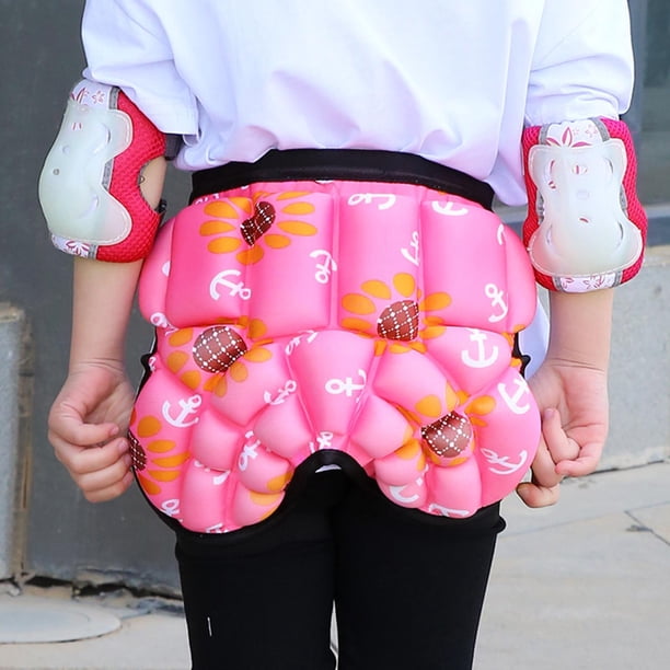 Pantalones cortos de protección de cadera acolchados en 3D, almohadilla de protección de glúteos, equipo de protección ligero para monopatín, protecci rosado DYNWAVEMX Almohadilla de protección de glúteos
