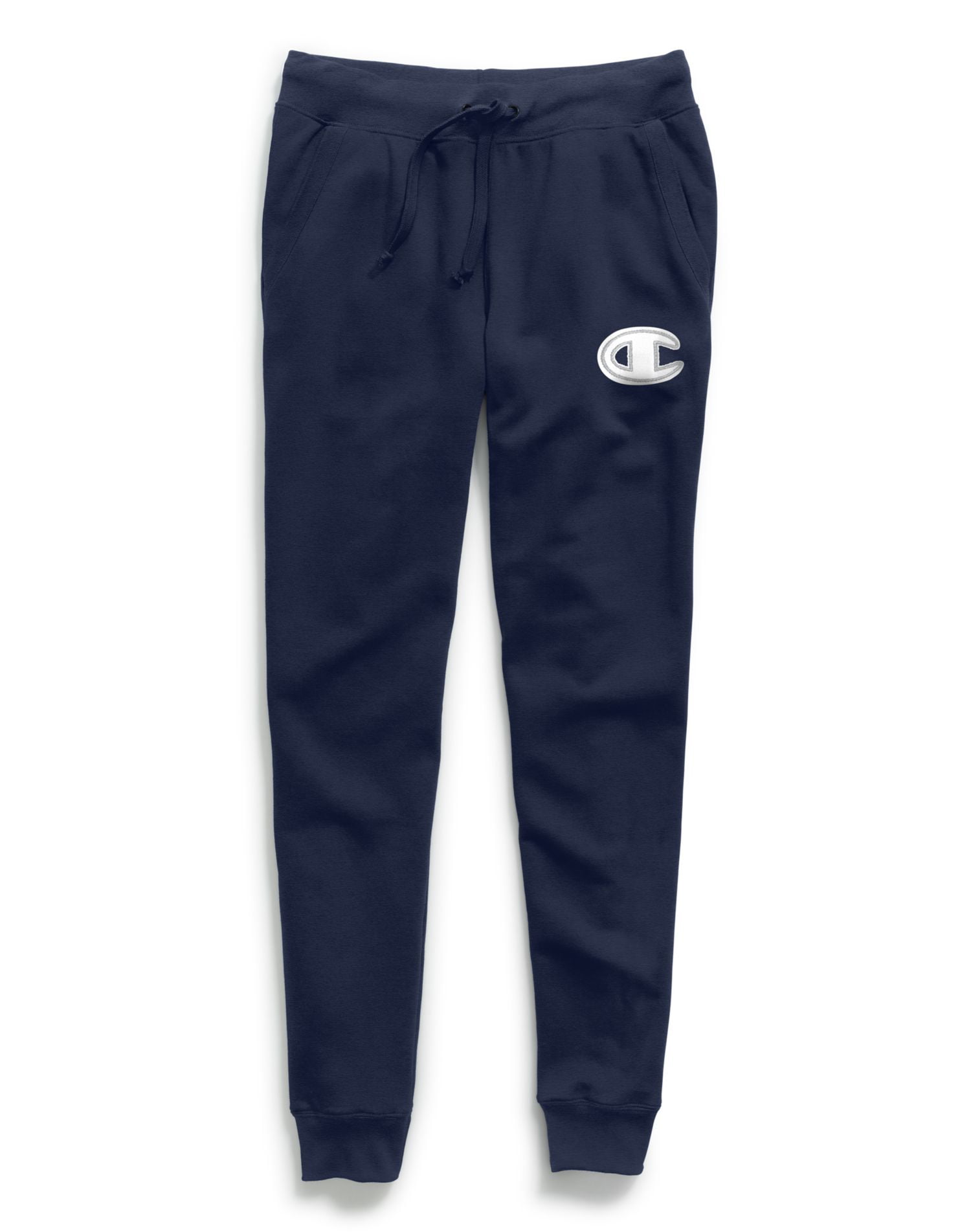 Champion - Champion Womens Powerblend Fleece Joggers, XXL, Chainstitch Athletic Navy - Walmart