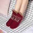 thumbnail image 4 of Yuelianxi Slipper Socks Soft Slipper Socks with Non Slip Thickening Winter Adult Bottom Glue Warm Socks Warm Fuzzy Socks for Indoor Home Wine, 4 of 4