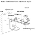 thumbnail image 5 of Full Motion Projector Ceiling Bracket 360 Rotate Rotate Adjustable Height Heavy Duty ABS Metal Build for Home Theater, 5 of 8