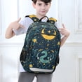 thumbnail image 6 of FORMRS School Backpack 17" Student Travel Bag with Laptop Compartment, Green Dragon Flowers, 6 of 7