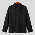 thumbnail image 7 of Mens Shirts Under $10 Men's Irregular Collar Neck Shirts Long Sleeve Button Down Asymmetrical Shirts, 7 of 7