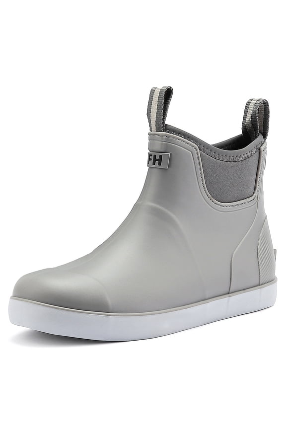 Men's Deck Boots,Waterproof Ankle Rain Boots for Men