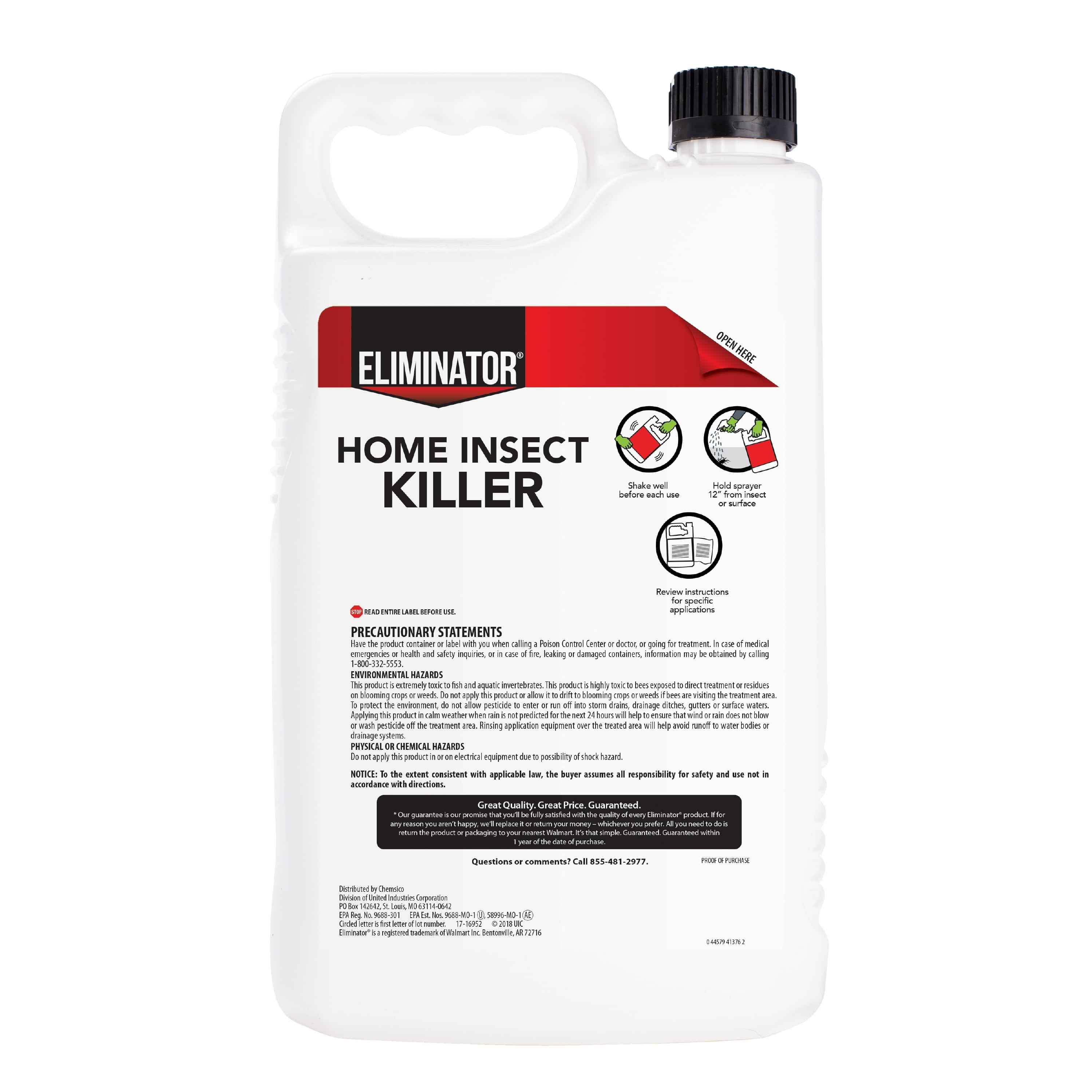 Eliminator Home Insect Killer2 Liquid Insecticide, 1.33 Gallon Refill