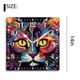 thumbnail image 2 of 14 Inch Wall Clock Battery Operated Silent Clock Decorative for Office, Kitchen, Outdoor, Living Room，Colorful Cartoon Cat Kitten Animal Print Nice, 2 of 4