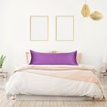 thumbnail image 2 of Unique Bargains 2 Pack Silky Satin Body Pillow Cases Purple 21" x 54", 2 of 7