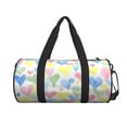 thumbnail image 2 of Easygdp Hand Drawn Colored Hearts Travel Bag, Camping, Weekend, Carry On Overnight Duffel Bag with Shoulder Strap, 2 of 8