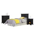 thumbnail image 2 of Home Styles Bedford Tête de Lit Simple Ensemble de Chambre 3 Pcs en Noir, 2 of 2