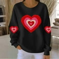 thumbnail image 3 of Yuyuzo Chandails en Molleton pour Femmes Saint-Valentin T-Shirts Graphiques Hauts Décontractés Manches Longues Col Rond Mode Chandail, 3 of 5
