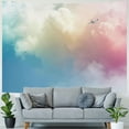 thumbnail image 4 of JRXY Cloud Tapestry Sky Tapestry Clouds Ceiling Tapestry Clouds Colorful Pink Yellow Blue Tapestry Wall Hanging for Bedroom Living Room Dorm Decoration 40x30inch, 4 of 6
