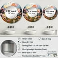 thumbnail image 4 of Designart "Meadow expressionistic Blooms Pointillism I" Floral Round Mirror Wall Decor Traditional - Large Multi-Color Round Bathroom Mirror - Round Mirror - 29" x 29", 4 of 6