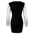thumbnail image 6 of LYXSSBYX Long Sleeve Dress for Women Women Fashion Point Print Mesh Sexy Retro Elegant V-Neck Party Club Dress, 6 of 6