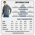 thumbnail image 4 of SPEEDRUN Men's Fleece Full Zip Hoodie Jacket, Men’s & Big Zip Hoodie Sweatshirt, Fleece Sherpa Lined Winter Heavyweight Jacket Grey XL, 4 of 8