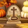thumbnail image 4 of Yunuuuoa He Is Risen Easter Decor Resurrection Scene Empty Tomb Wooden Nativity Display with Crosses for Home Decor Tabletop Shelf Christian Religious Holiday Decoration, 4 of 9