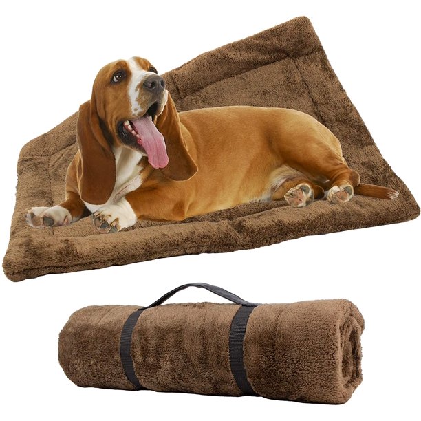 SelfHeating Thermal Crate Mats with Handle, Warming Kennel Pads for