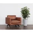 thumbnail image 5 of Sunpan Rogers 16.75" Modern Leather and Wood Armchair in Shalimar Tobacco, 5 of 8