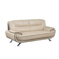 thumbnail image 4 of Titan Furnishings Modern Leather Upholstered Recliner Sofa and Loveseat in Beige, 4 of 19