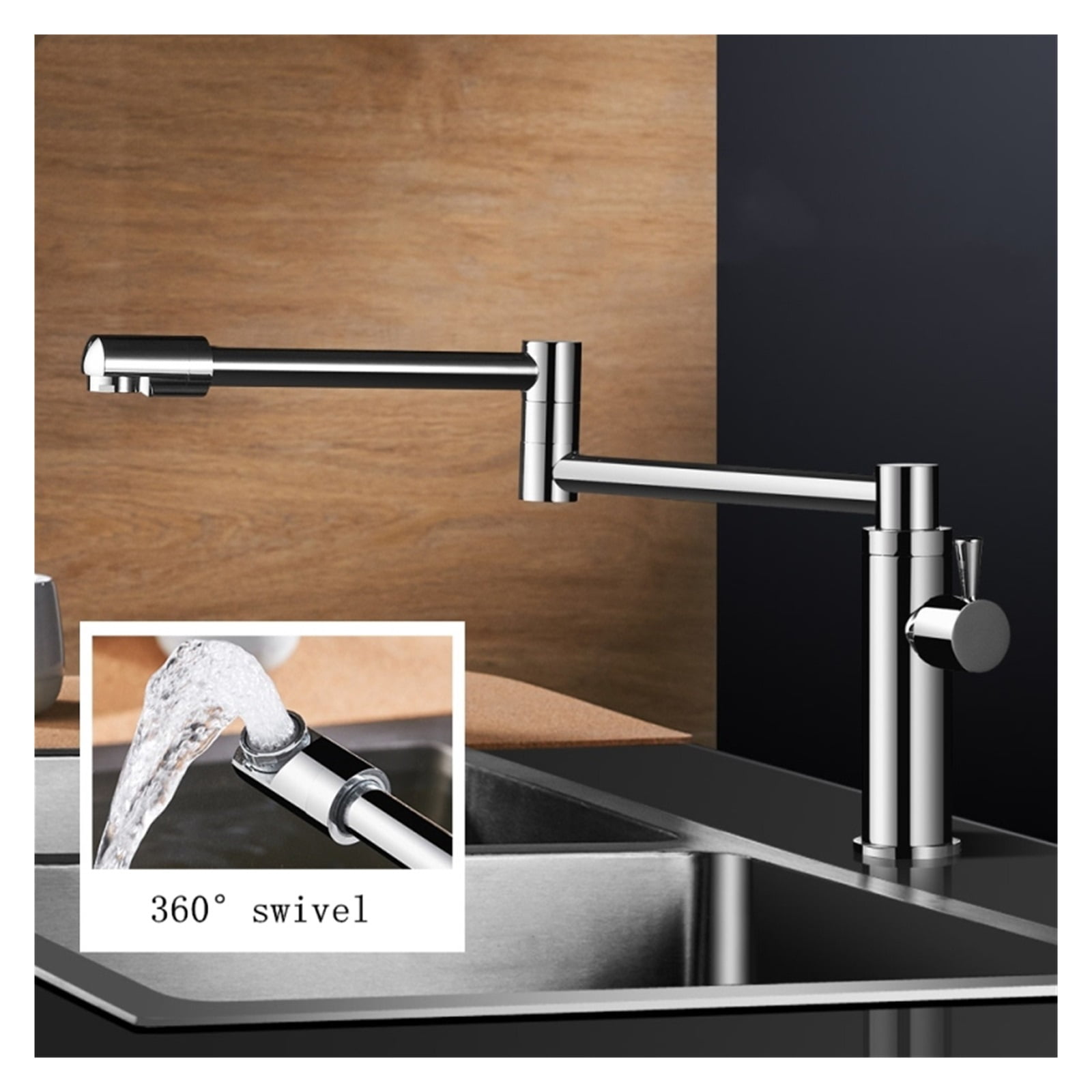Brass Kitchen Faucets Single Cold Water Tap For Kitchen Single Lever Water Mixer 360 Rotate Sink Pot Filler Faucet