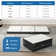 thumbnail image 3 of Folding Mattress, 3 inch Tri-fold Memory Foam Mattress Topper for Camping, Foldable Mattress Topper with Washable Cover, Twin Size, 3 of 7