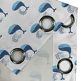 thumbnail image 5 of Ambesonne Whale Grommet Curtain, Fish Swimming Ocean, 50" x 63", Dark Sky Blue, 5 of 6
