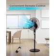 thumbnail image 4 of Black + Decker 16” Stand Fan with Remote & Round Base, Black, 4 of 7