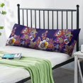 thumbnail image 2 of Paisley Long Body Pillow Cover - Vintage Bohemian Floral Print, Soft & Breathable Ethnic Fabric, Hidden Zipper, 20"x54" - Elegant Home Decor Gift for Side Sleepers & Pregnancy Support, 2 of 7