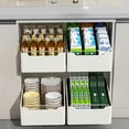 thumbnail image 1 of Heavy-Duty Pull-Out Cabinet Organizer for Kitchen – Smooth Sliding Drawer, Multi-Functional Metal Rack for Under basin, Pantry & Bathroom – Tool-Free Install, White – 20" Width, 1 of 5